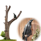 0207ba Fake Raven Resin Statue Bird Crow Sculpture Outdoor Crows Halloween Decor Creative for Garden Courtyard Animal Decoration