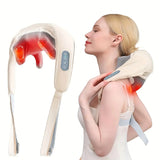 Massage Shawl Electric Neck And Back Massager Machine Wireless Shoulder Kneading Cervical Muscle Relaxing 45°C Hot Compress Hea