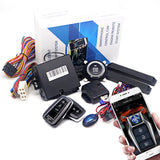Universal Car Alarm AutoStart System APP Remote Control Engine Ignition Kit Push One Button Start Stop System Car Accessories