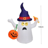 1707TA 1.5M Halloween Inflatable Toys Luminous Ghost Handheld Pumpkin Ornaments for Home Courtyard Outdoor Halloween Decoration Props