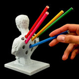 2307BA Julius Caesar Pencil Holder Funny Resin Ides Of March Pen Storage Desk Stand Creative Desk Organizers Marker Holder Desk Decor