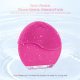 Ckeyin Silicone Face Cleansing Brush Electric Sonic Facial Cleaning Brush Waterproof High-Frequency Vibrating Massager Skin Care