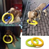 2307GP Dog Toys Pet Flying Disk Training Ring Puller Anti-Bite Floating Interactive Supplies Dog Toys Aggressive Chewing