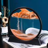 3D Moving Sand Art Nordic Creative Oranment Liquid Hourglass Flowing Sand Sandscape Round Quicksand Painting Home Decor Gifts