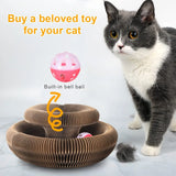 D2407TA Magic Organ Cat Toy Cats Scratcher Scratch Board Round Corrugated Scratching Post Toys for Cats Grinding Claw Cat Accessories