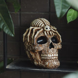 2307BA Halloween Skull Statues Resin Craft Skull Figurines Sculptures Home Party Decor Art Home Office Desk Ornaments Gift M76D