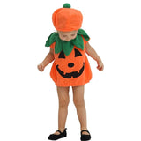 Baby Scary Pumpkin Costume Kids Halloween horror Orange Pumpkin Suit Cosplay Holiday Party Carnival Easter Purim Fancy Dress