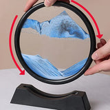 3D Moving Sand Art Nordic Creative Oranment Liquid Hourglass Flowing Sand Sandscape Round Quicksand Painting Home Decor Gifts