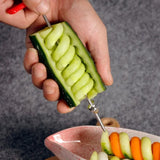 1007GG 2pcs Carving Knife Kitchen Plate Vegetable Cutter Spiral Slicer Fruit Accessories Tools Gadgets Useful Small Things for Home