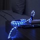 3 in 1 Glowing Cable Mobile Phone Charging Cables LED Light