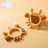 2808TA 1pc Baby Crab Teether Silicone Toys for Baby care Utensils 0 12 months Dental Care Silicone Rattle Toys Chewing Gum Baby Gifts