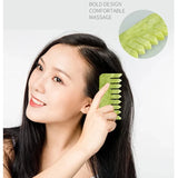 Nature Jade Massage Comb Gua Sha Board Spa Acupuncture Head Care Massager Green Jade Comb Head Massager Beauty Tools
