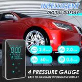 Portable Tire Inflator 150PSI Cordless Air Compressor with LED Light 18000mAh Electric Bicycle Tire Pump with Touch Screen