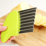 1007GG Creative Potato Chip Slicer Cutter Vegetable Fruit Corrugated Wavy Knife French Fries Potato Cutter Kitchen Gadget Accessories