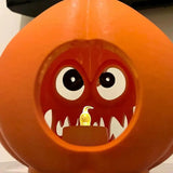 0709BA Scary Jack O Lantern Jack-o Lantern Decorations Frightening Halloween Party Favors For Desk Table Garden Indoor Outdoor Decor