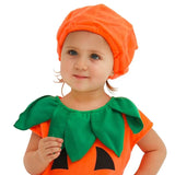 Baby Scary Pumpkin Costume Kids Halloween horror Orange Pumpkin Suit Cosplay Holiday Party Carnival Easter Purim Fancy Dress