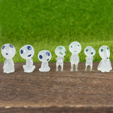 0207ba 5/10Pcs Luminous Alien Elf Ghost Glowing Blue Green Light Decoration Micro Landscape Garden Miniature Doll Props Halloween Decor