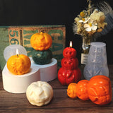 1009BA Halloween Pumpkin Candle Silicone Mold DIY 3D Scented Candle Mold Home Plaster Ornament Art Candle Making Supplies