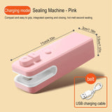 USB Rechargeable Mini Sealer Unseal Integrated Portable Food Bag Sealing Machine Snack Sealer Portable Mini Bag Sealing Machine