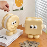 2307BA Home Accessories Piggy Bank Cute Cartoon Big Eyes Resin Desk Decorations Cookie Piggy Bank Cion Money Saving Storage Box