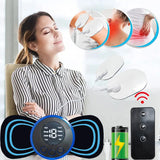 Mini Cervical Spine Patch Remote Control and Portable Massager with Patches for Full Body Massage with Multi-mode Adjustment
