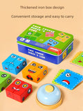 27june Kids Face Changing Building Blocks Rubik's Cube Toy over 6 Years Old 8-12 Years Old Thinking Training Matching Interactive Educational Board Game 13