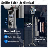 Gimbal Selfie Stick Tripod with Light