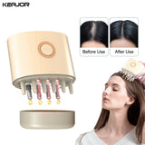 Scalp Oil Liquid Applicator Electric Head Comb Massager 625nm LED Light Therapy Vibration Medicine Hair Growth Massage Combs