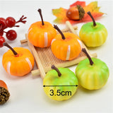 1707BA 10pc Simulation Pumpkin Golden Autumn Mini Pumpkin Set Halloween Pumpkin Thanksgiving Decoration Pumpkin Decorations