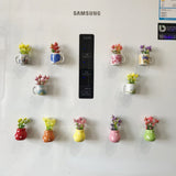 Creative Magnetic Mini Ceramic Vase 3D Simulation Flower Potted Cute Decorative Fridge Magnet