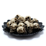 2307BA 20Pcs Mini Skull Figurine Modern Collectible Skeleton Ornament Skull Sculpture Skeleton Head for Halloween Party Desk Home Decor