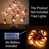 Christmas Snowman String Lights, Christmas Ornaments, Decorations For Christmas Tree, Festive, Party, 5.4ft/1.65m 10 Lights