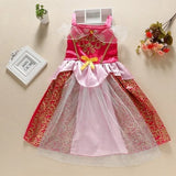 Girls Princess Dress Kids Cinderella Snow White Aurora