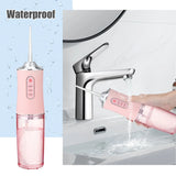 Portable Oral Irrigator Rechargeable Water Flosser Dental Water Jet Water Tank tooth Cleaner intelligent punch 220ml 3 Modes