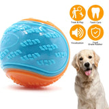 2808GP Dog Squeaky Toys Balls Strong Rubber Durable Bouncy Chew Ball Bite Resistant Puppy Training Sound Toy Teeth Clean Pet Supplies