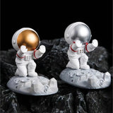 1109BA Office Desk Decoration Nordic Style Astronauts Mobile Phone Stand Holder Ornaments Resin Spaceman Bracket Toys Gift