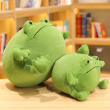 2808TA Cute Pillow Plush Frogs, Creative Toys, Cartoon Shapes, Big-eyed Green Frogs, Children's Comfortable Dolls.