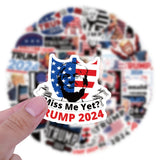 10/30/50/120pcs American Trump 2024Stickers Funny Cartoon Decals Graffiti Laptop Skateboard Luggage Waterproof Sticker Packs