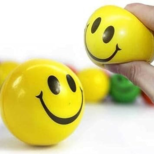 Wholesale Smiley Face Stress Ball - 2 Inches (Sold by the Dozen)