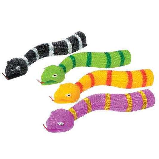 Assorted Color Snake Finger Puppets Rubber Snake Hand Puppets | Baby Educational Toy MOQ-24