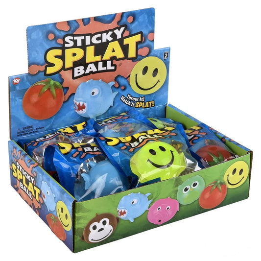 Sticky Splat Kids Ball 2.25''- Assorted (Sold by DZ=$23.99)