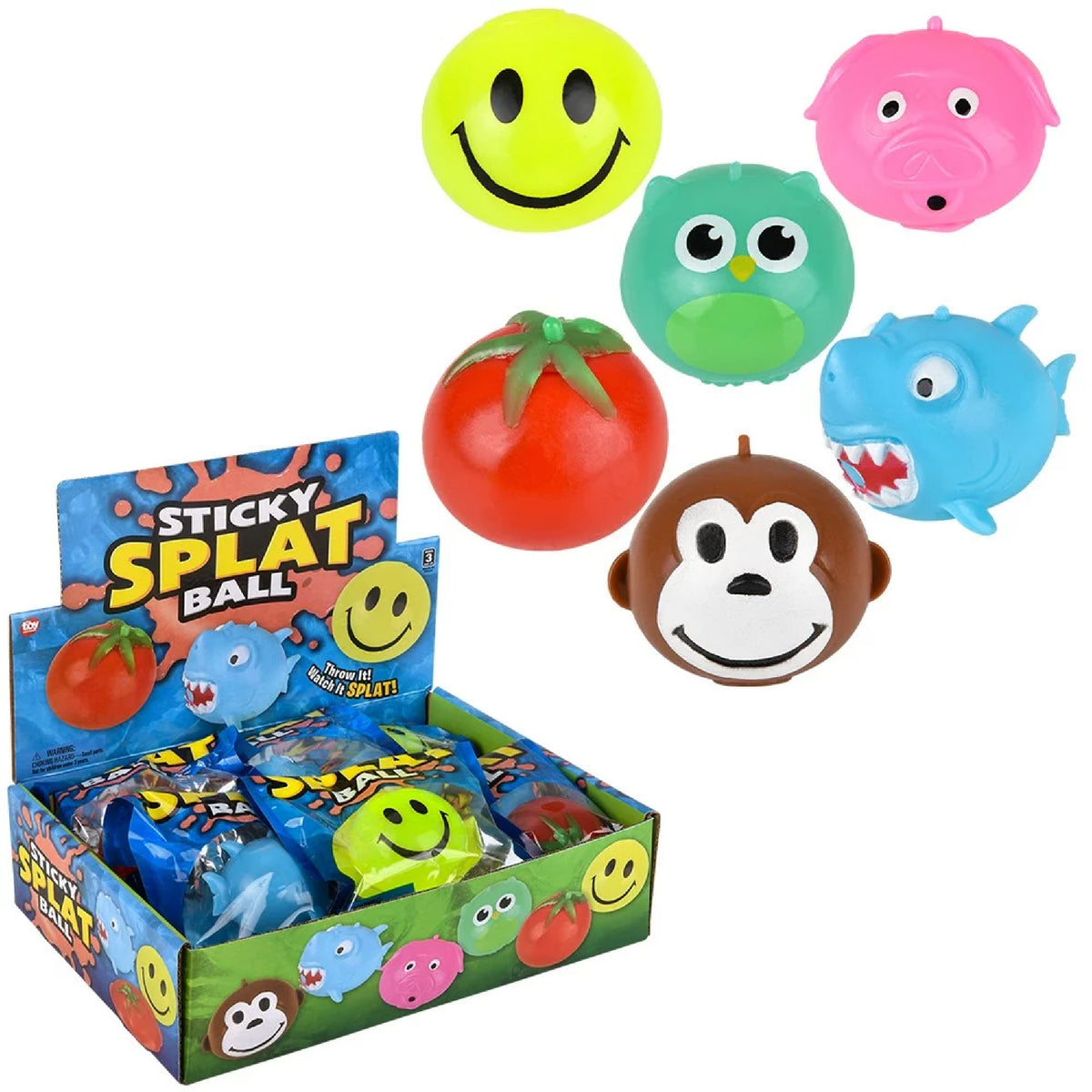 Sticky Splat Kids Ball  In Bulk - Assorted