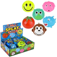 Sticky Splat Kids Ball 2.25''- Assorted (Sold by DZ=$23.99)