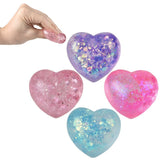 Mini Sparkle Heart Squeeze Kid Toys- Assorted