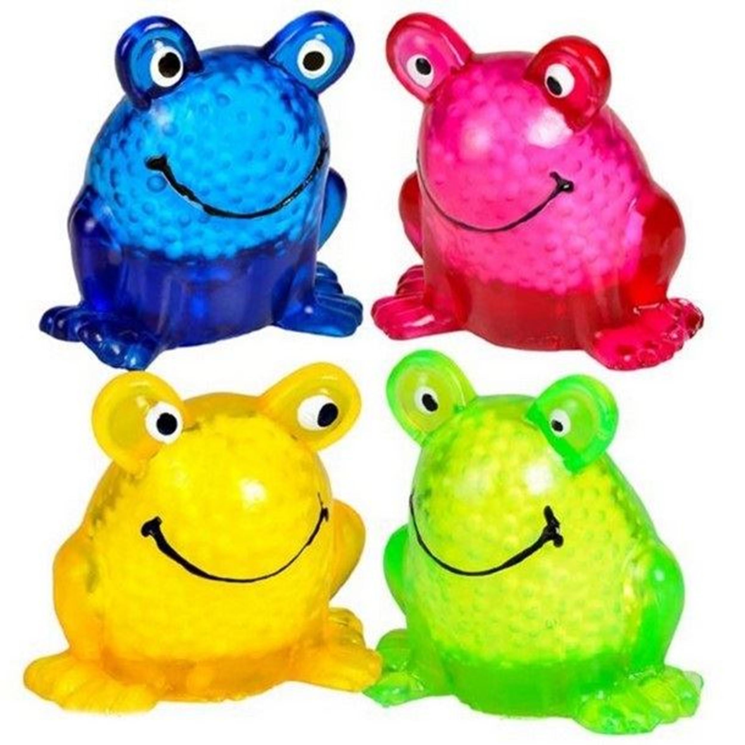 Assorted Color Squeeze Sticky Frogs Mini Sticky Frog Toys Size: 2.5 inches (MOQ-12)