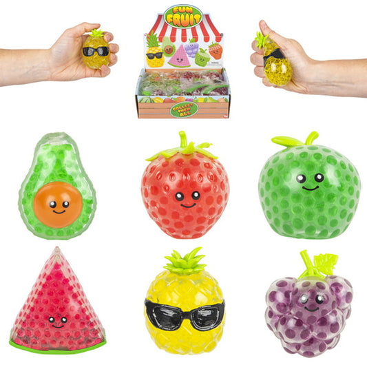 Mix Fun Fruit Squeezy Bead Toys For Kids & Toddlers (Sold by the dozen)