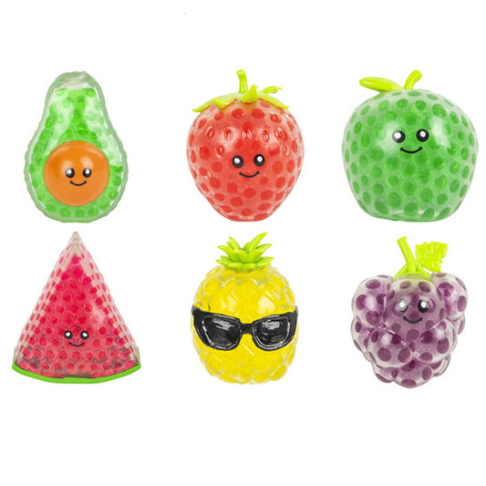 Mix Fun Fruit Squeezy Bead Toys For Kids & Toddlers (Sold by the dozen)