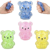 Squish Sticky Beaded Bear kids Toys In Bulk- Assorted