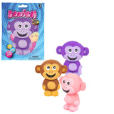 Soft Squish Monkey Fidget Kids Toy In Bulk- Assorted