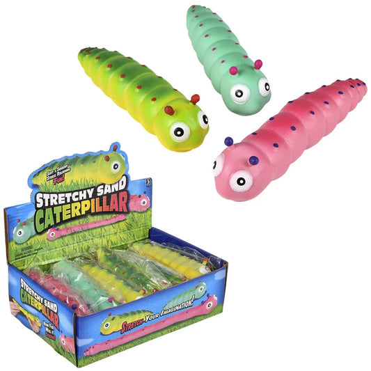 Stretchy Caterpillar Sand Filled Kids Toys In Bulk- Assorted